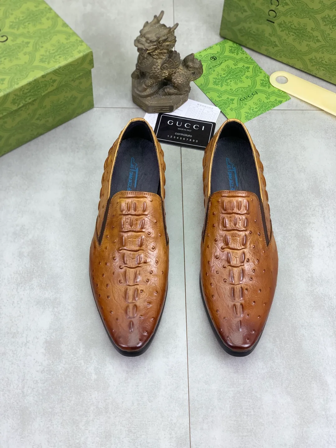 Men's Men's Shoes 💰P500 [New Style] 💰💎💎💎 [Gucci] GUCCI high-end men's formal business leather shoes, original order 1:1! Original imported high-end calfskin, original metal buckle, imported first-layer pigskin lining for feet, original high-end outsole, men's shoe size: 38-44